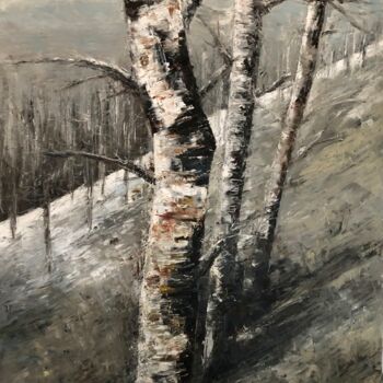 Painting titled "Nature au repos" by Deborah Kerner, Original Artwork, Oil