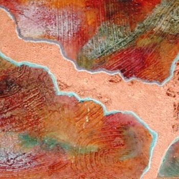 Ζωγραφική με τίτλο "Copper River" από Deborah Palmer, Αυθεντικά έργα τέχνης