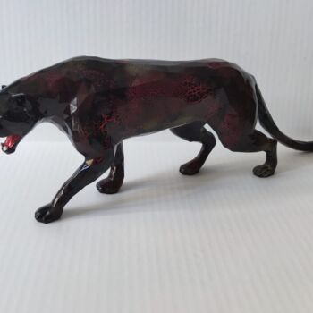 Scultura intitolato "Black Panther - CRA…" da Ded2008, Opera d'arte originale, Resina