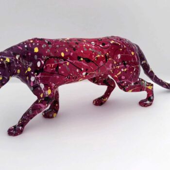 Sculpture titled "Black panther - VRJ…" by Ded2008, Original Artwork, Resin