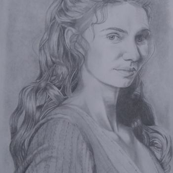 Drawing titled "Demelza" by Proper Job Portraits, Original Artwork, Graphite Mounted on Other rigid panel