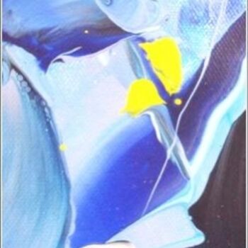 Картина под названием "Ref. Blue 12" - Delphine Bernard, Подлинное произведение искусства