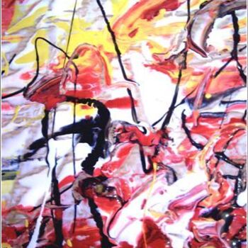 Painting titled "Cards 03" by Delphine Bernard, Original Artwork