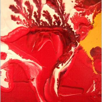 Painting titled "Red 10" by Delphine Bernard, Original Artwork