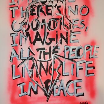 Картина под названием "Imagine..." - Delphine Dessein, Подлинное произведение искусства, Акрил