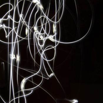 Photography titled "feu follet" by Delphine Vigoureux, Original Artwork, Light Painting