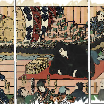 Arte digitale intitolato "Toyokuni III - Au t…" da Jamy Delpias, Opera d'arte originale, Pittura digitale