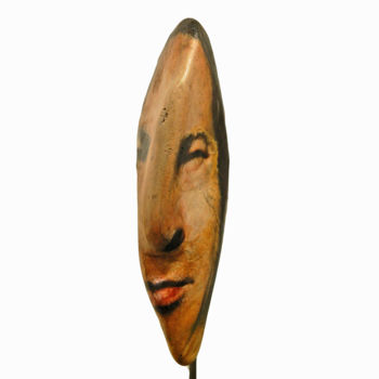 Sculpture titled "Kenji" by Catherine Demorand, Original Artwork, Wood