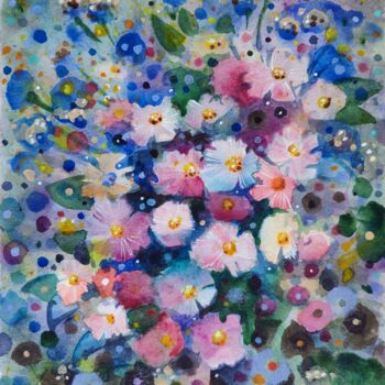Peinture intitulée "Симфония цвета" par Denis Filip, Œuvre d'art originale, Aquarelle