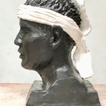 雕塑 标题为“tête de maure du dr…” 由Denis Thebaudeau, 原创艺术品, 兵马俑