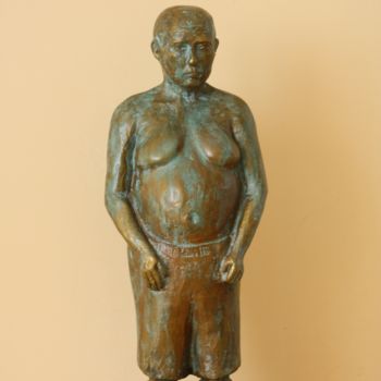 Sculpture titled "bonhomme bronze" by Denis Thebaudeau, Original Artwork, Bronze