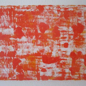Peinture intitulée "-66-orange-sanguine…" par Deph, Œuvre d'art originale, Acrylique