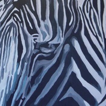 Peinture intitulée "ZEBRE 2" par Derrey, Œuvre d'art originale