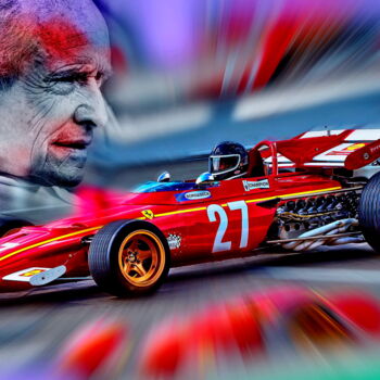 Artes digitais intitulada "Legende - Jacky Ickx" por Deverviers, Obras de arte originais, Trabalho Digital 2D