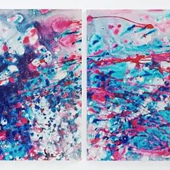 「Two Canvases Abstra…」というタイトルの絵画 Diana Dimova - Traxiによって, オリジナルのアートワーク, アクリル