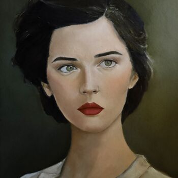 Pittura intitolato "Portrait" da Diana Oskolskaya, Opera d'arte originale, Olio