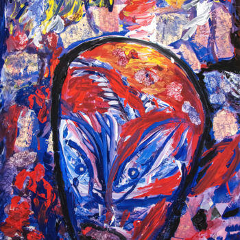 Painting titled "The Face of Future" by Diana Ringo, Original Artwork, Gouache
