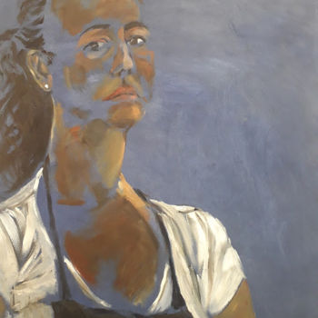 제목이 "Autoportrait sur fo…"인 미술작품 Diane Medus로, 원작, 기름
