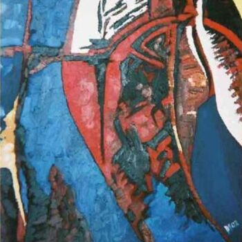 Картина под названием "La Croix du Sud" - Diane Medus, Подлинное произведение искусства, Масло