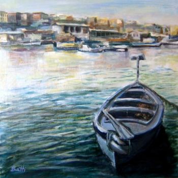 Peinture intitulée "Scorcio porto di An…" par Bruno Betti, Œuvre d'art originale