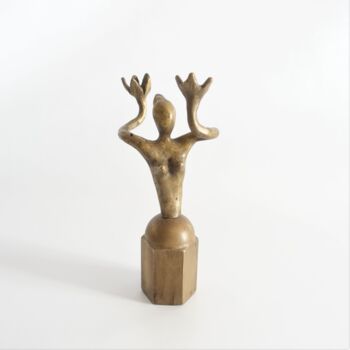 Skulptur mit dem Titel "L'écrou" von Didier Fournier, Original-Kunstwerk, Bronze