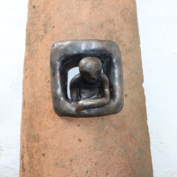 Sculpture titled "Fenêtre (n°288)" by Didier Fournier, Original Artwork, Bronze