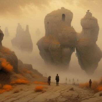 Arte digital titulada "Dans le brouillard" por Didier Pistol, Obra de arte original, Imagen generada por IA