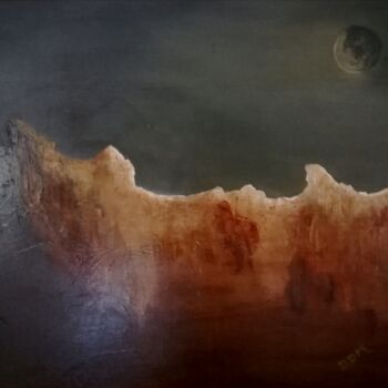 Pintura intitulada "Sous la lune" por Didier Di Martino, Obras de arte originais, Acrílico Montado em Armação em madeira