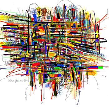 Digitale Kunst getiteld ""Fleurs des prés"" door Didier Jouvin, Origineel Kunstwerk, Digitaal Schilderwerk
