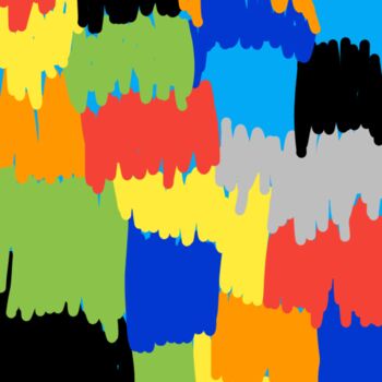 Digital Arts titled "Cascade of colors." by Diego Calvo García, Original Artwork, 2D Digital Work