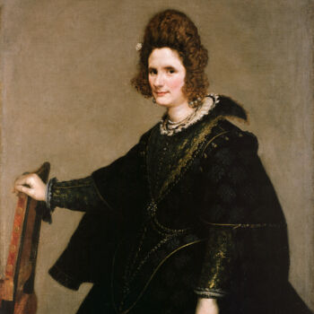 Картина под названием "Portrait of a Lady" - Diego Velázquez, Подлинное произведение искусства, Масло
