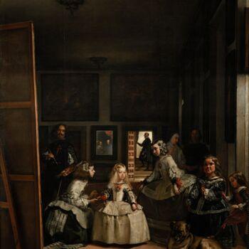 Картина под названием "Les Ménines" - Diego Velázquez, Подлинное произведение искусства, Масло
