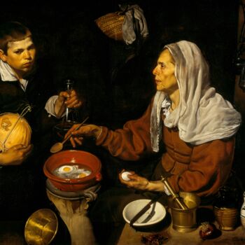Pintura titulada "Une vieille femme c…" por Diego Velázquez, Obra de arte original, Oleo