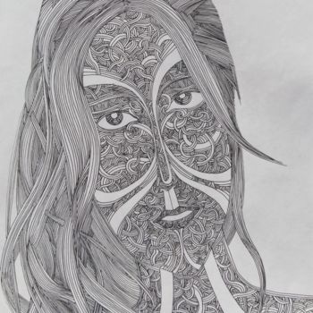 Dibujo titulada "Adele" por Diego, Obra de arte original, Bolígrafo