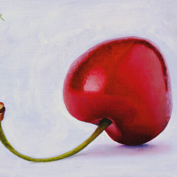 Painting titled "Cherry Number Two" by Dietrich Moravec, Original Artwork, Oil