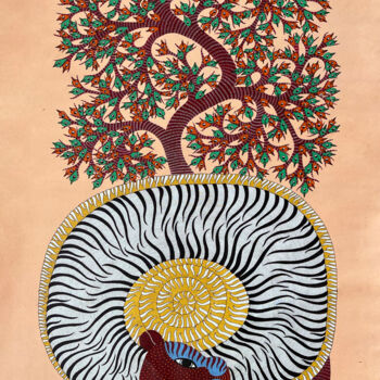 Gond folk art painting by Dilip Shyam