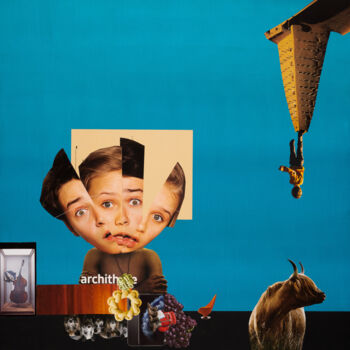 Коллажи под названием "gap child" - Dima Dobrovolskij, Подлинное произведение искусства, Коллажи Установлен на картон