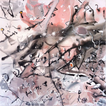 Pittura intitolato "La saison « Sakura…" da Dimi Tabacelea, Opera d'arte originale, Acrilico