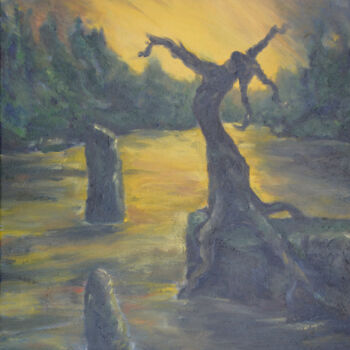 Pintura titulada "Dead Tree" por Diviciac, Obra de arte original, Oleo