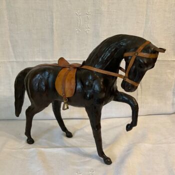 Sculpture titled "French Vintage Leat…" by Djamel Eddine Hafis, Original Artwork, Leather