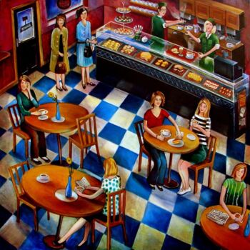 Pintura intitulada "Retrait de caféine" por Djamel Eddine Hafis, Obras de arte originais, Acrílico