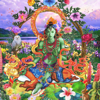Digitale Kunst mit dem Titel "dolma tara" von Djimme Dorje Ahni, Original-Kunstwerk, Digitale Malerei