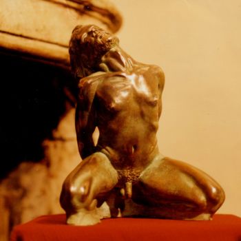 Sculpture titled "L'abandon" by Didier Ledus, Original Artwork, Bronze