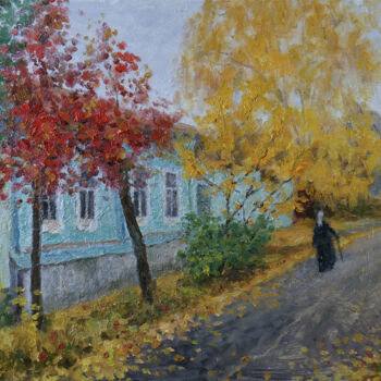 Pittura intitolato "Autumn In Yelets. O…" da Nikolay Dmitriev, Opera d'arte originale, Olio Montato su Telaio per barella in…