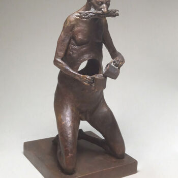 Sculpture titled "Philosopher bronze…" by Dmitriy Shevchuk, Original Artwork, Bronze