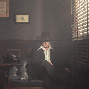 Photography titled "The Smoker." by Dmitry Ersler, Original Artwork, Digital Photography