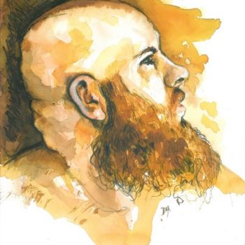 Rysunek zatytułowany „bearded men 8” autorstwa Doa, Oryginalna praca, Inny