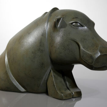Sculpture intitulée "Happy Hippo" par Giancarlo Dolce, Œuvre d'art originale, Pierre