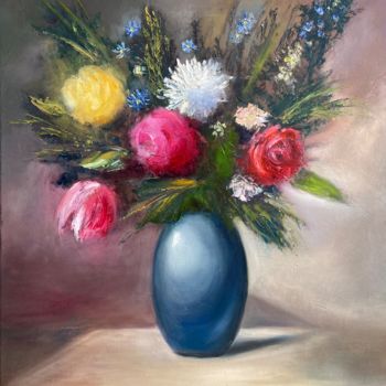 Malerei mit dem Titel "Bouquet" von Dolgor Dugarova (Dolgor Art), Original-Kunstwerk, Öl