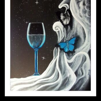 Pintura titulada "" BLUE NIGHT "" por Dom Art 44, Obra de arte original, Oleo